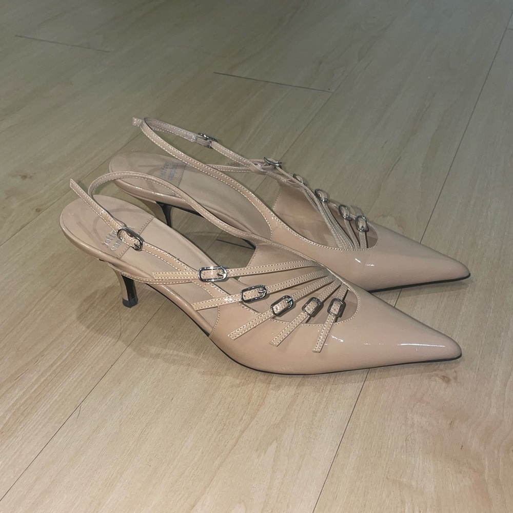 Jeffrey Campbell Slingback Kitten Heels with Pointed Toe